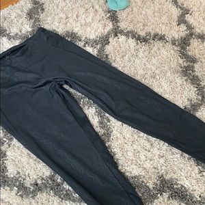 Zebra print fleece leggings